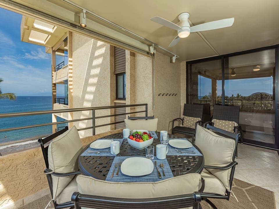 Your private oceanfront lanai awaits with alfresco dining and stunning sea views, where every meal becomes a memorable seaside experience.