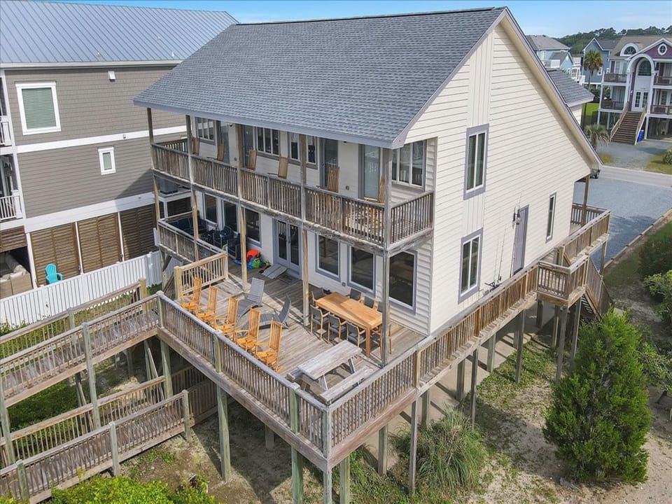 Drone view Oceanside of home