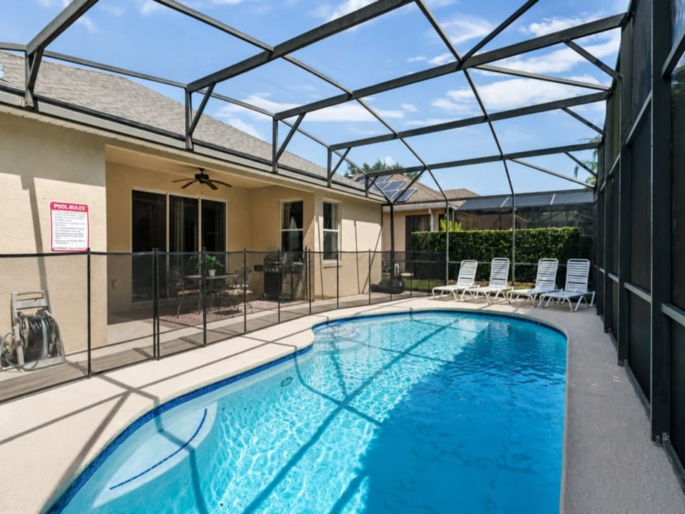 Pool with outdoor seating