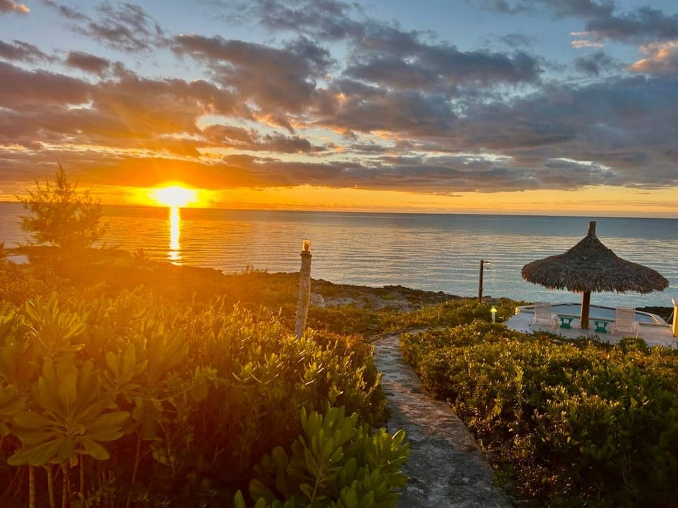 Sunrise over the Caribbean from Tranquilville's back yard.