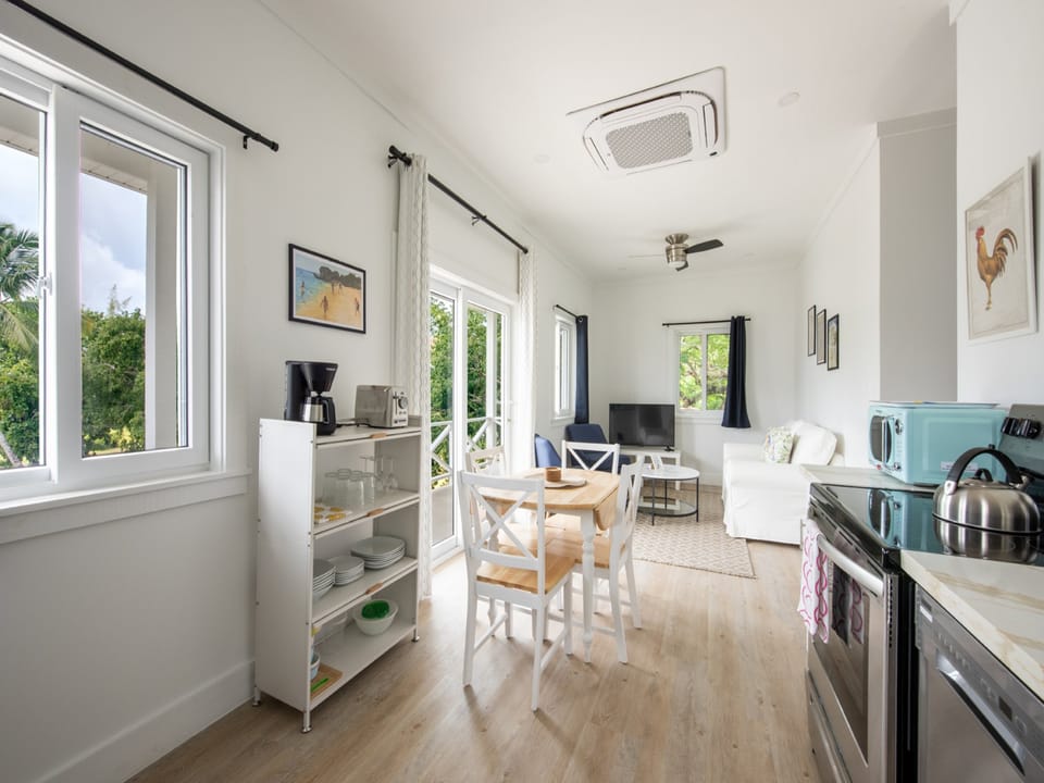 Two bedroom suite:  Kitchen and living area.