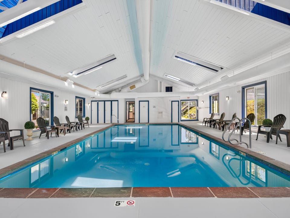 Your private indoor pool awaits, bathed in natural light from skylights and windows. Take a refreshing dip any time of day, then unwind in one of the poolside lounge chairs.