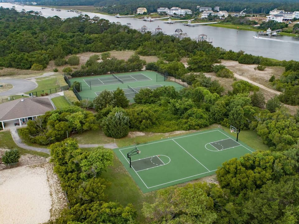 Dunescape Community Basketball Court Drone View