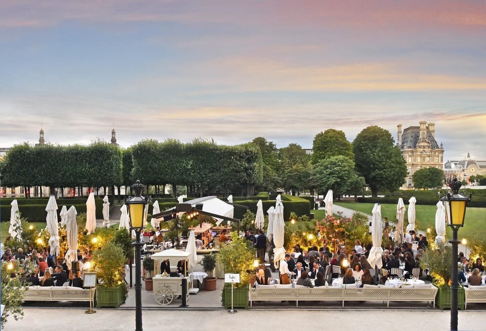 Outdoor banquet area