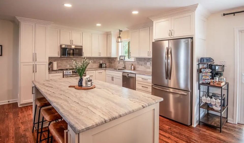 Kitchen is fully stocked with everything you need to make meals