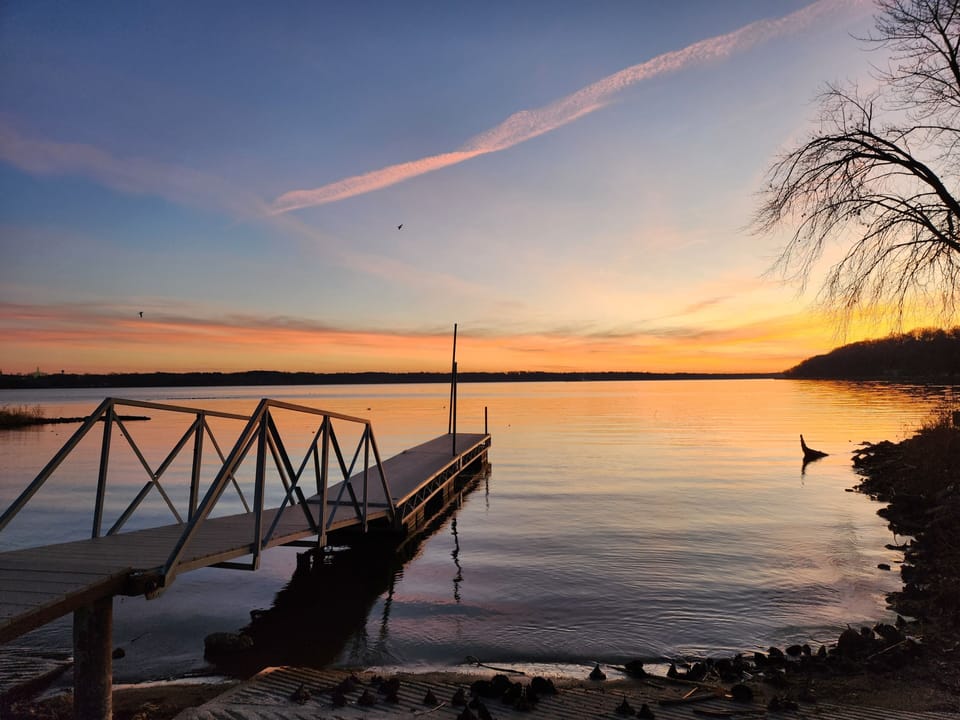 Sunrise looking from Montrose to Nauvoo