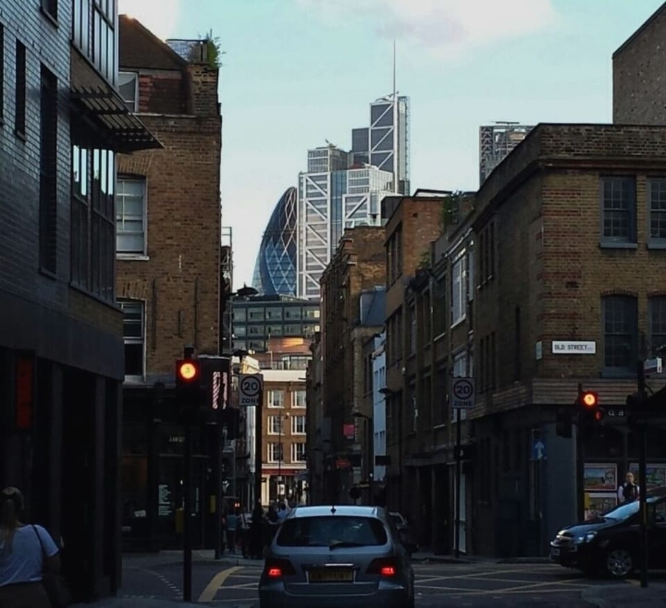 The view to the city from the front door