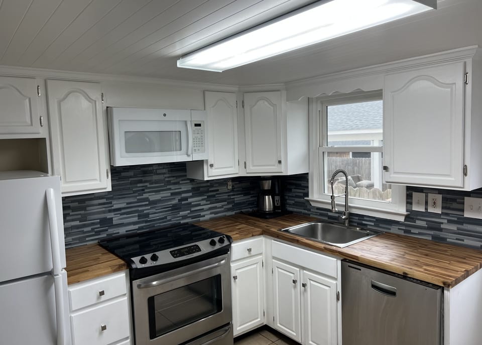 fully stocked kitchen at unit A