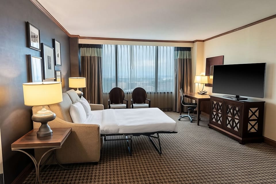 Stretch out on the sleeper sofa and savor extra space.