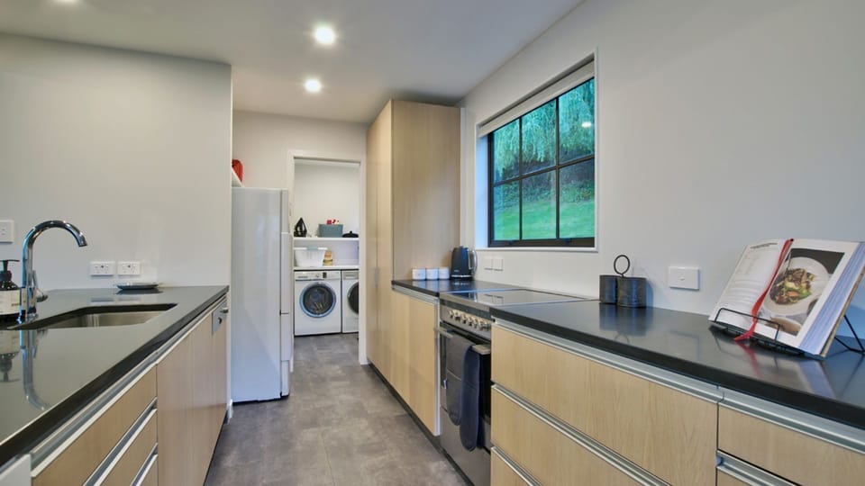 Well equipped galley style kitchen