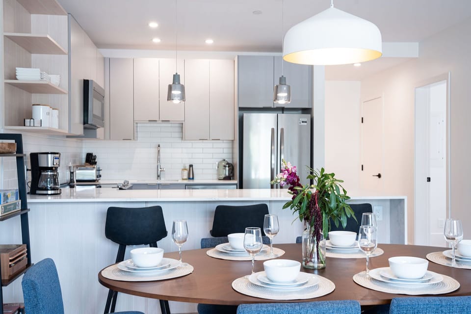 Open concept dining area