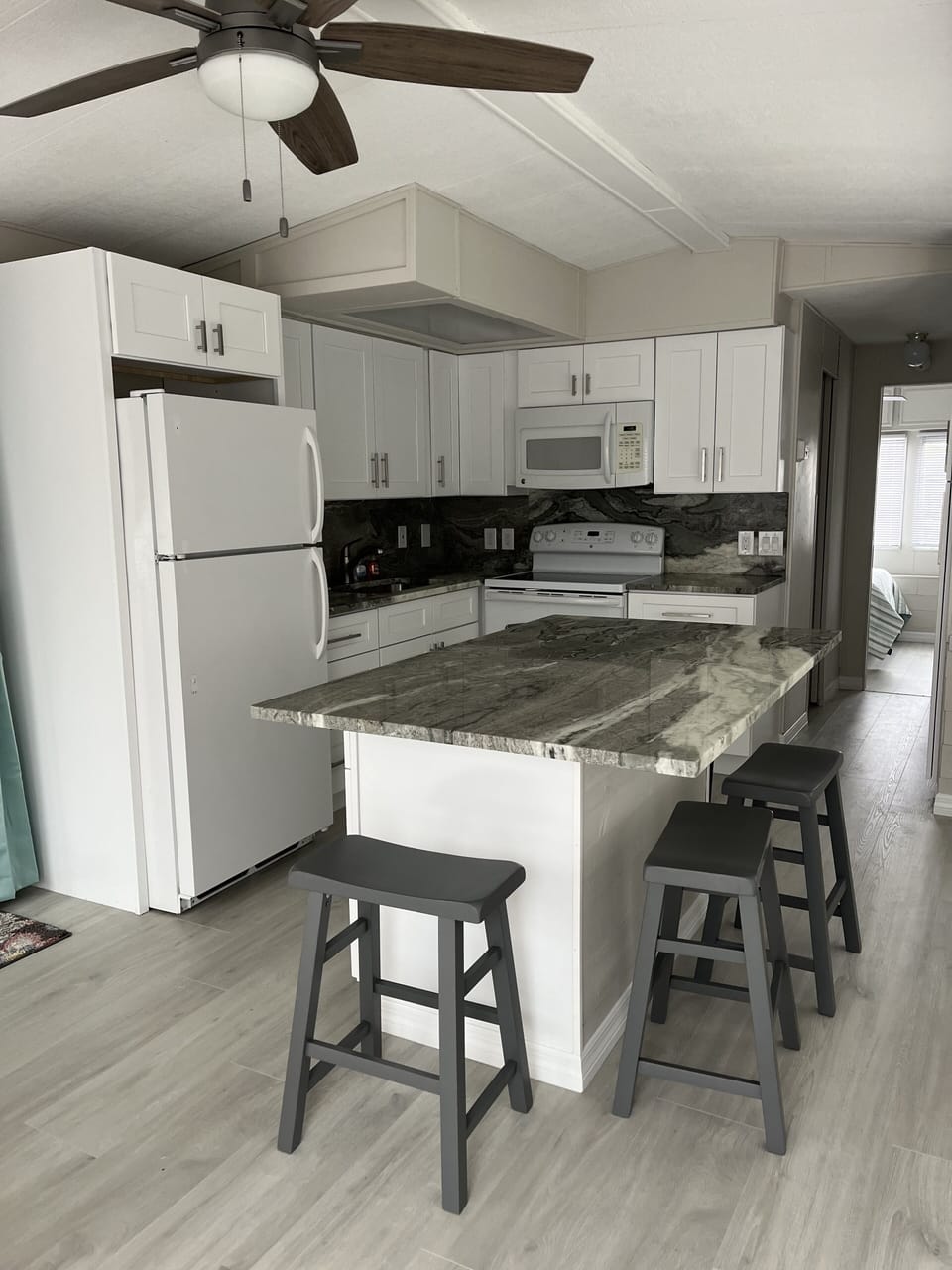 Updated kitchen with breakfast island