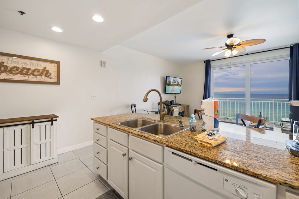 Kitchen area with a view