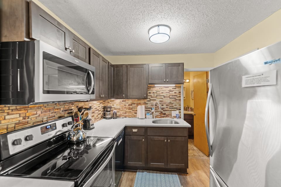 modern kitchen with ammenities