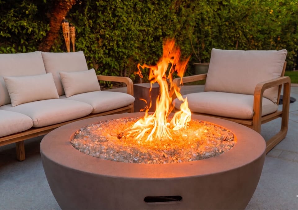 Lounge by the firepit