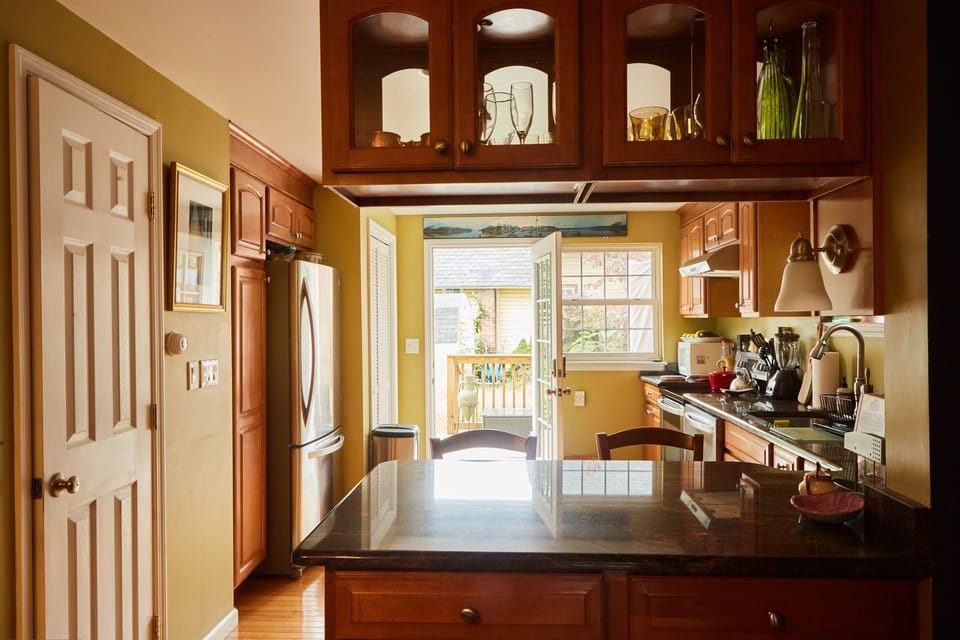 Our chef's kitchen and island.