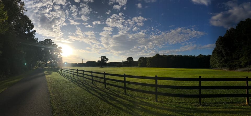 Sunset in the front field