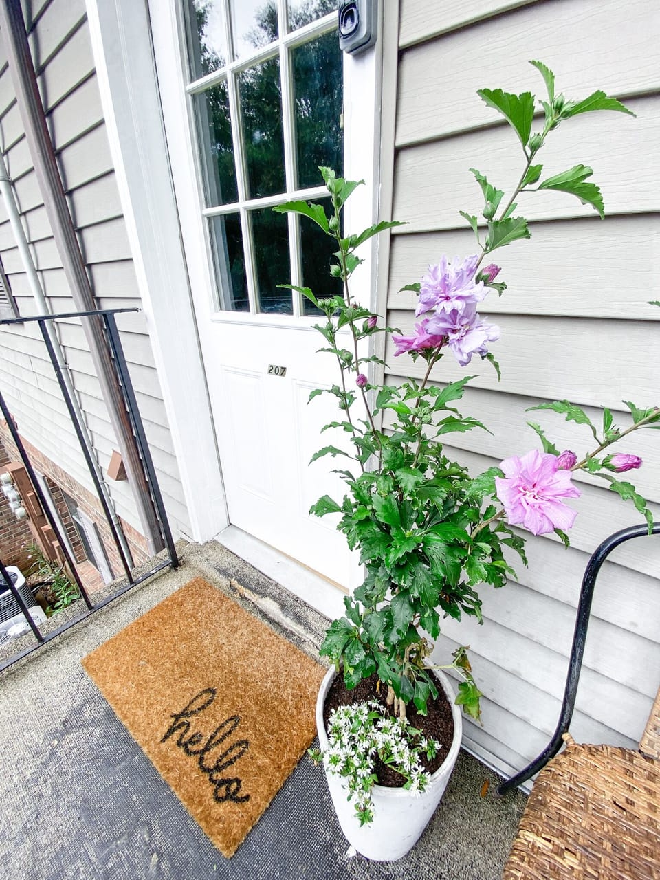 Back entrance (door with keypad) 