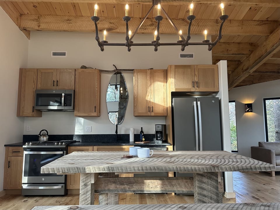 kitchen and dining area