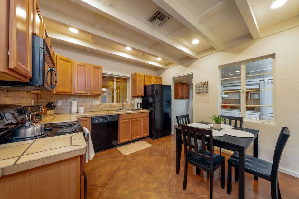 Well-appointed kitchen and dining table