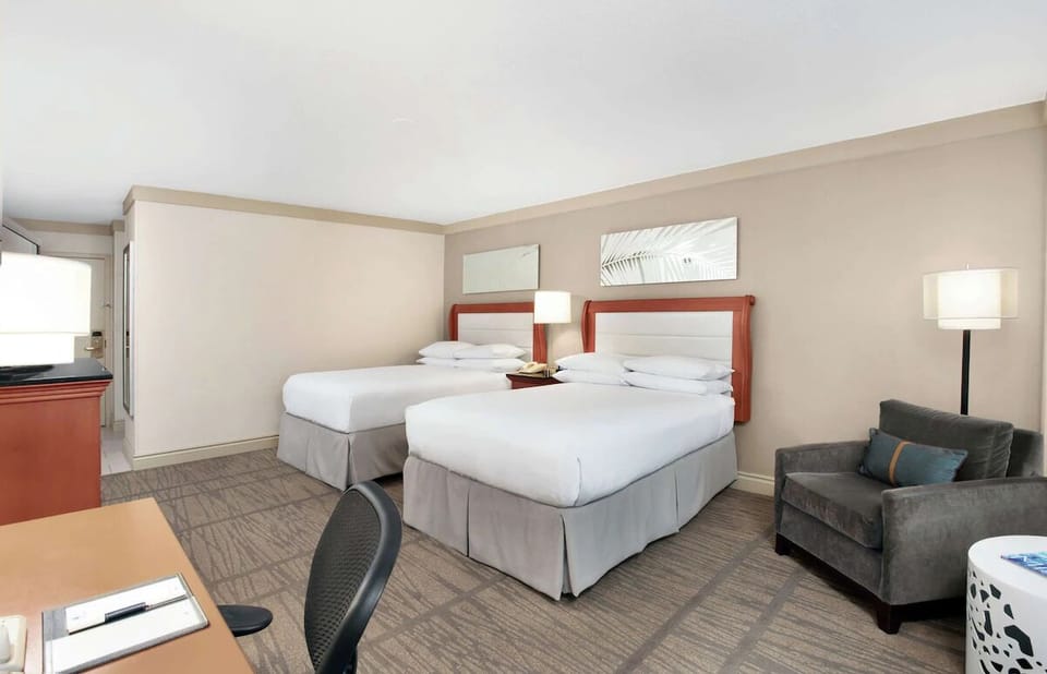 Unwind in plush double beds after a day exploring.