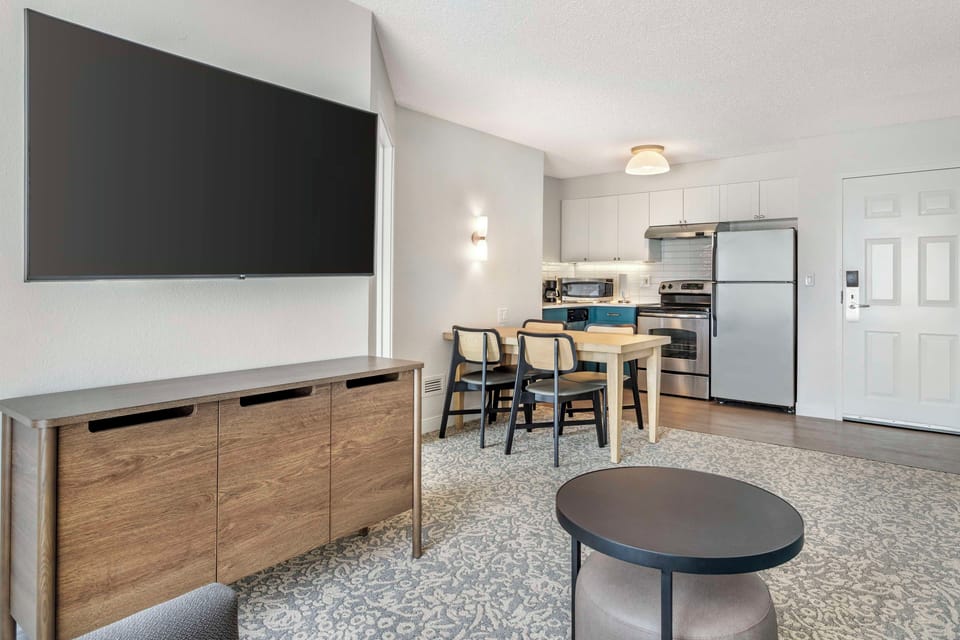 Living Area, Kitchen and Dining Area