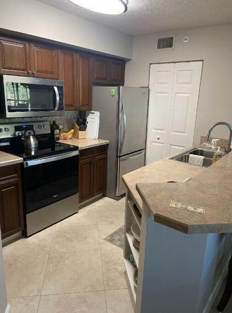Kitchen view from front entrance