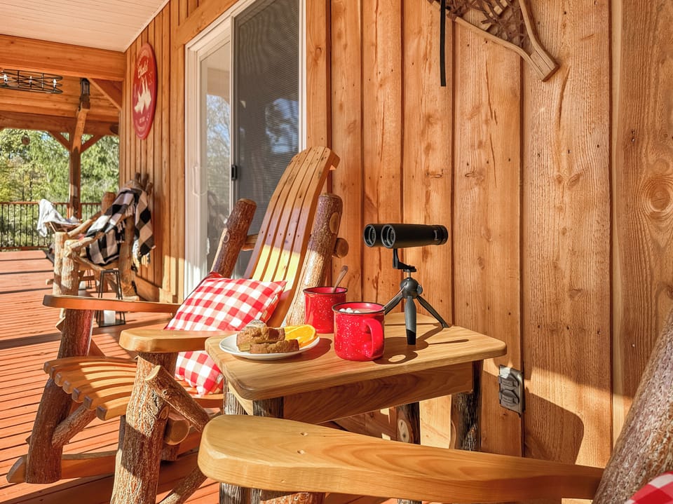 Enjoy your morning coffee or tea on the front porch!