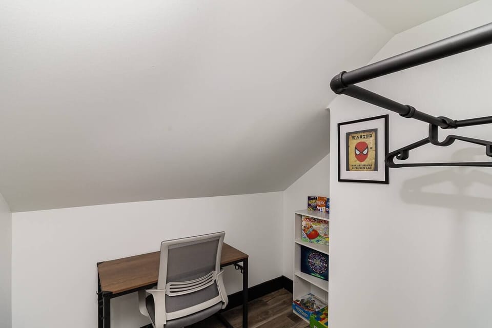 A workplace with |books||Adult games like Cards| Provided