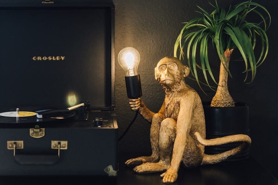 Chappies' resident DJ overseeing all tunes played on the retro record player.