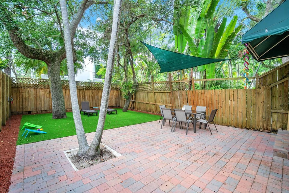 Savor a quiet and tranquil afternoon in the peaceful backyard.