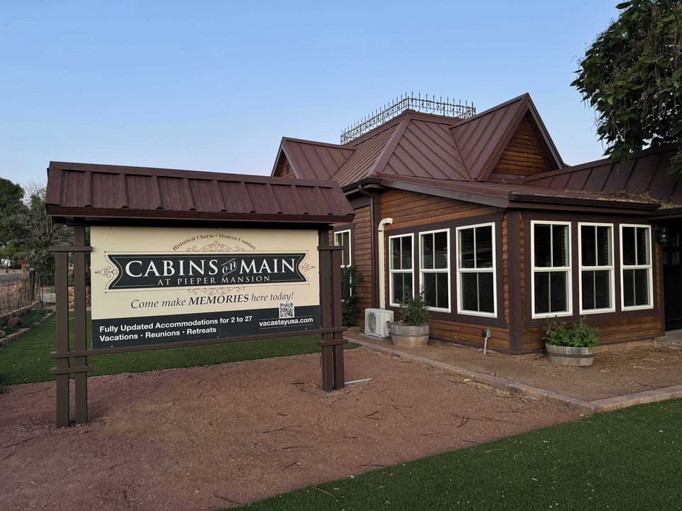 Cabin on Main Street!