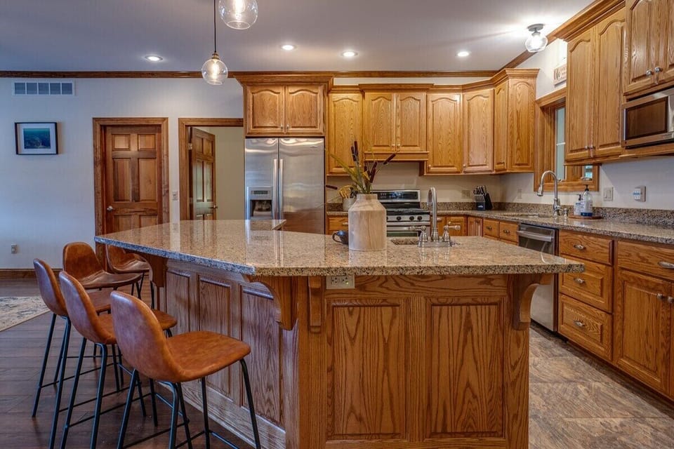 Kitchen with custom cabinetry