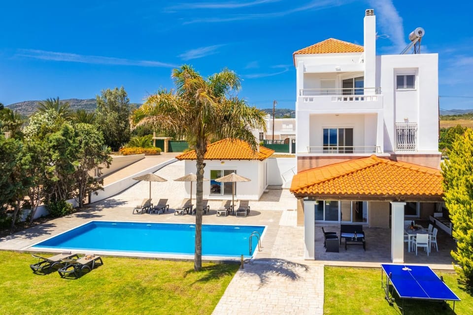 Beautiful villa with private pool, terrace, and garden with sea views