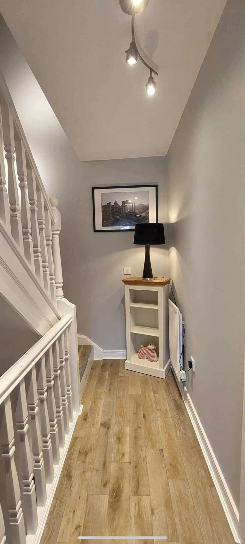 Hallway leading to the top floor. 