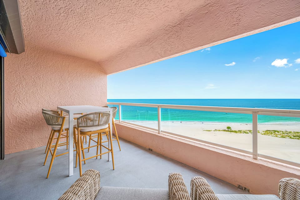 Enjoy ocean views and salty breezes from your private beachfront patio.