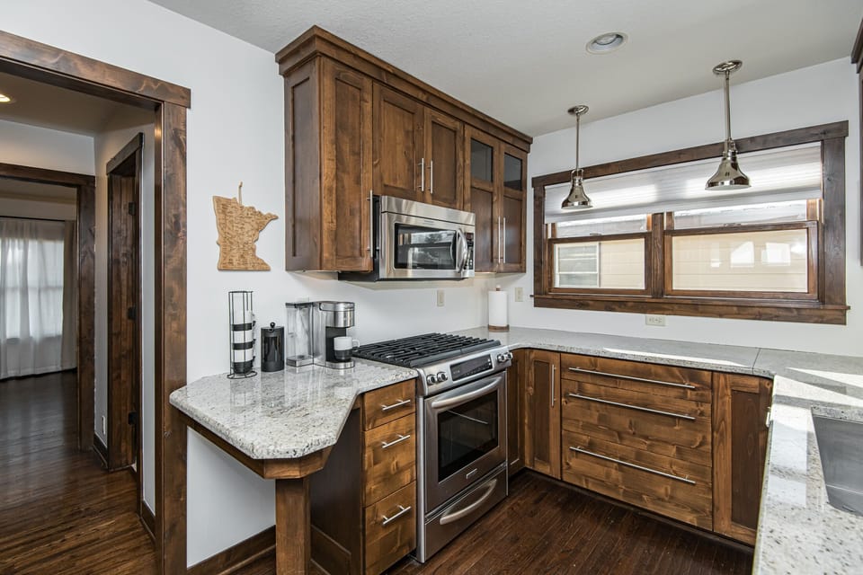 Coffee space and fully equipped kitchen 