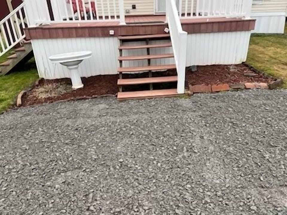 New graveled driveway