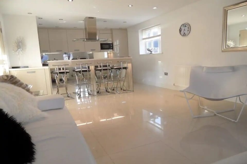 Bright luxurious kitchen.