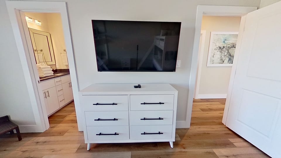 Bedroom 2 comes with a television