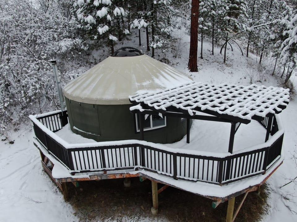 Winter time at the yurt is beautiful!