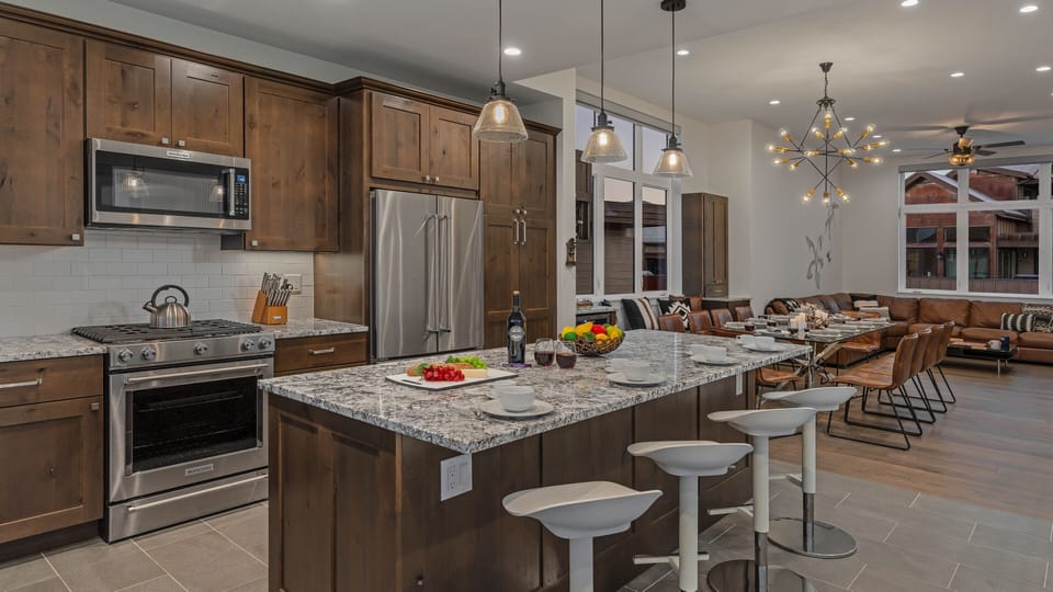 Kitchen, Upper Level - Island with bar seating
