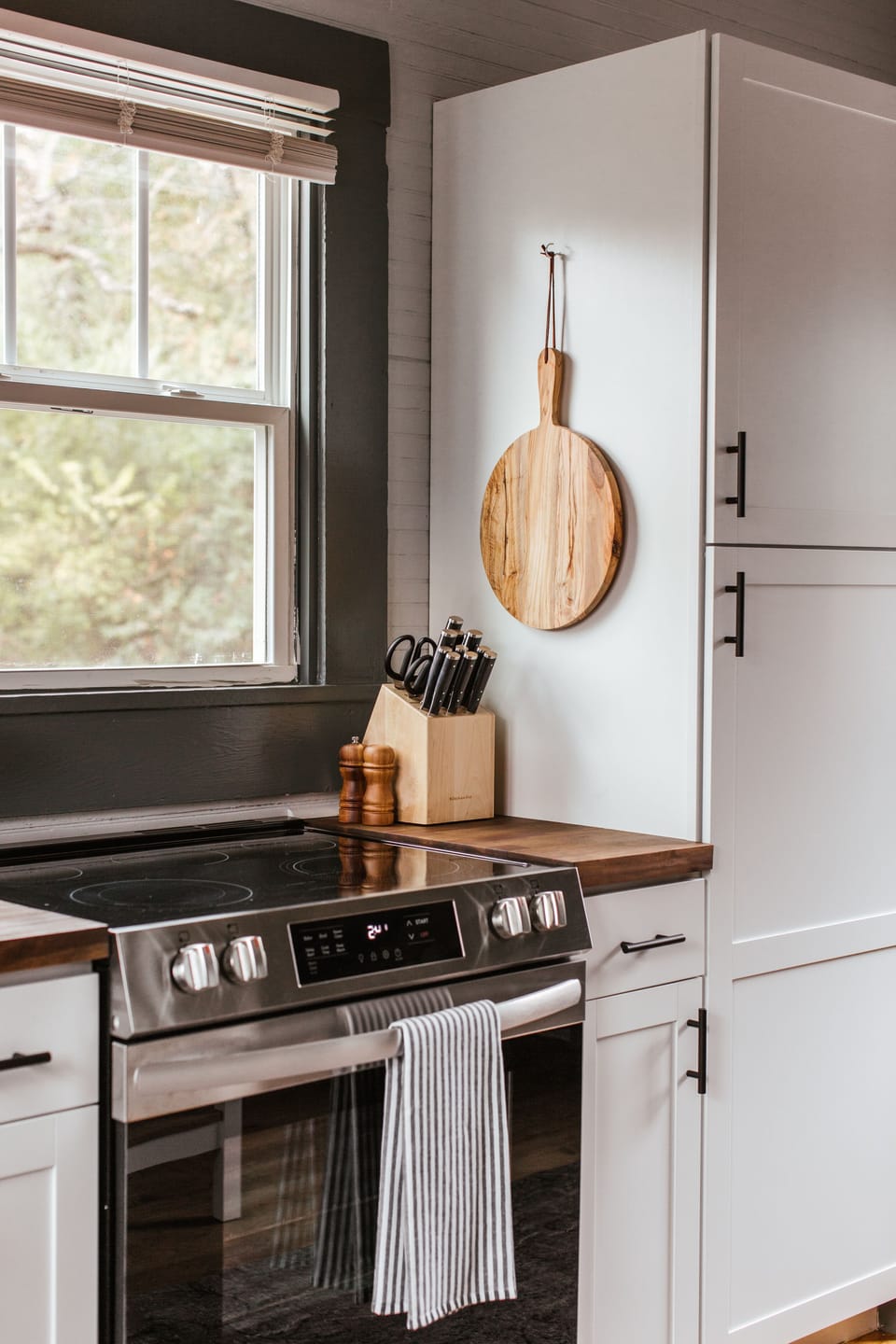 Brand new stainless steel appliances are installed throughout the kitchen. 