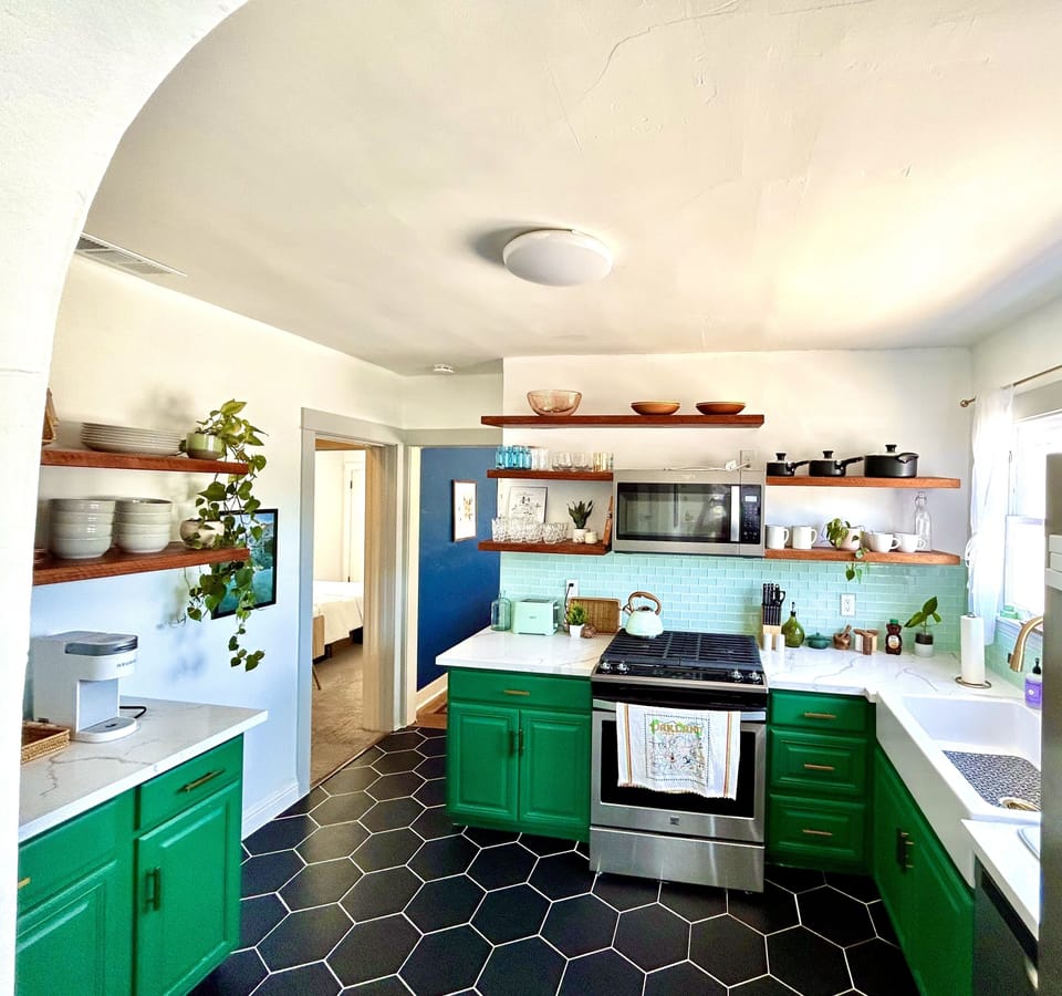 Upstairs Full Kitchen + Breakfast nook