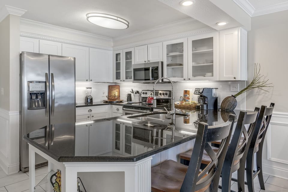 Full kitchen with stainless appliances
