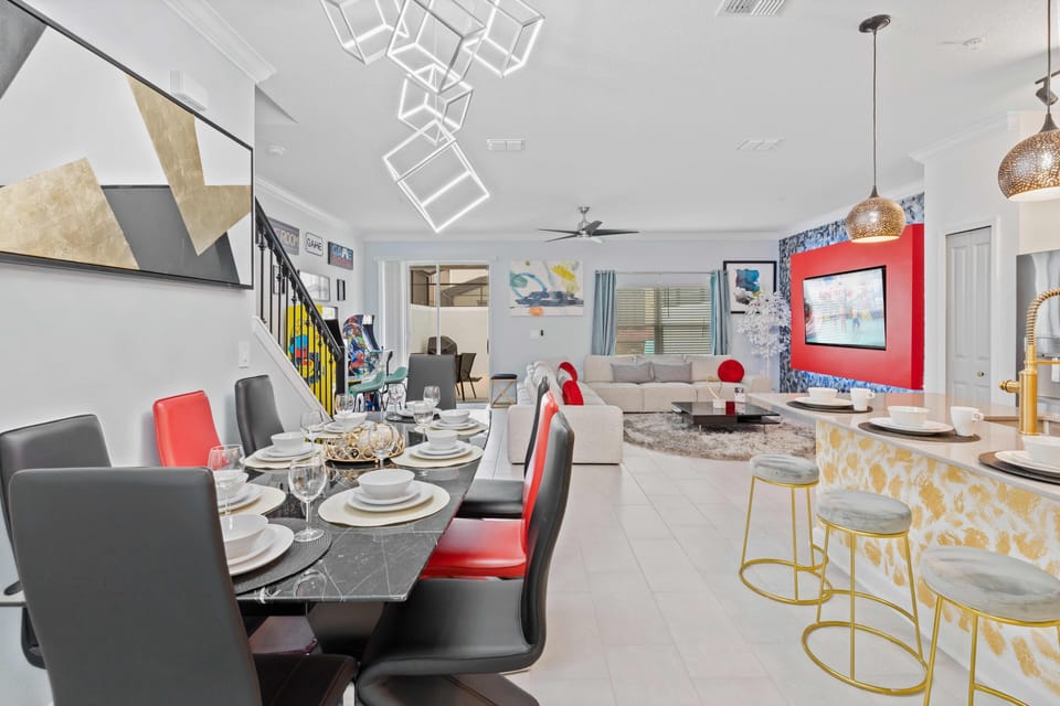 Dining area- right Infront of the kitchen for easy access of the food that you will serve