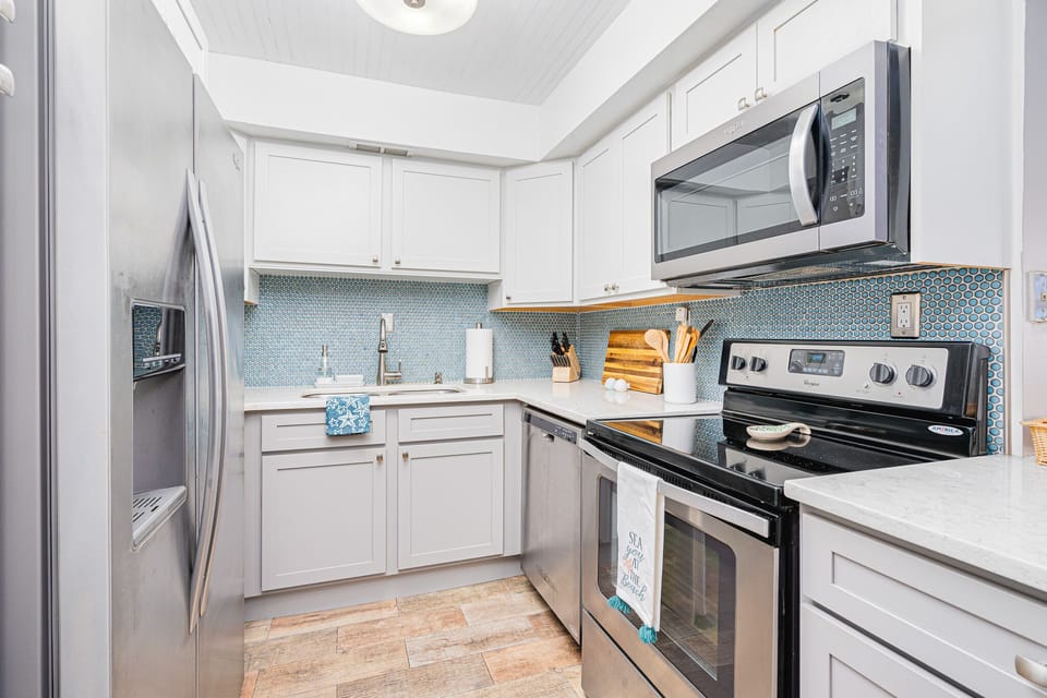 Fully stocked kitchen