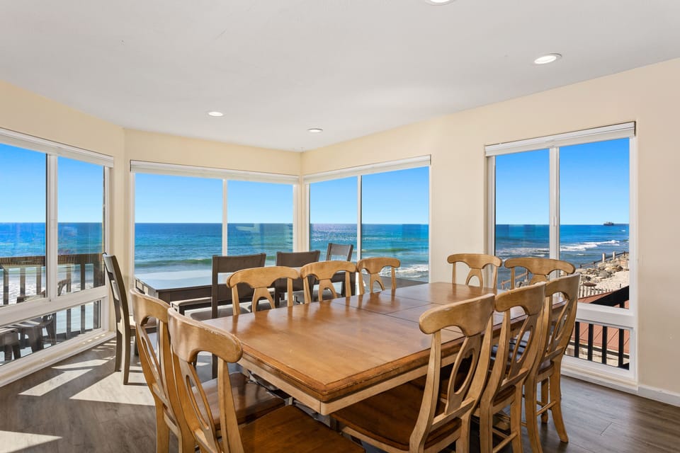 Dining with an ocean view