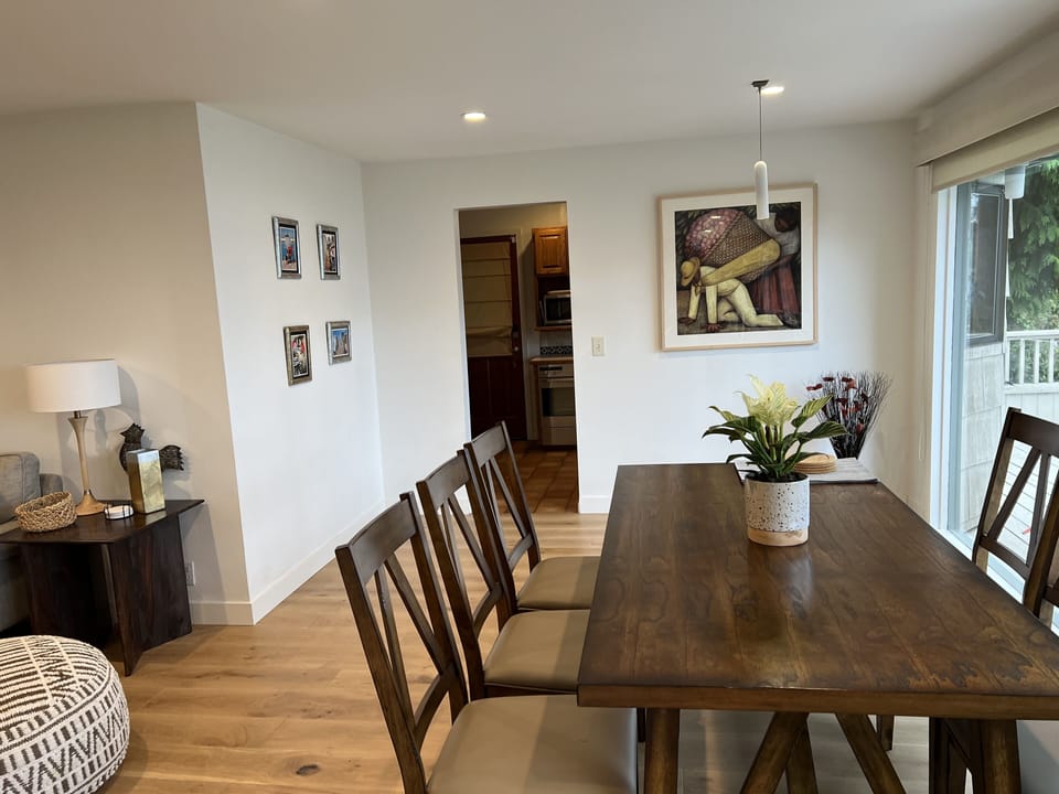 Dining table on the main floor