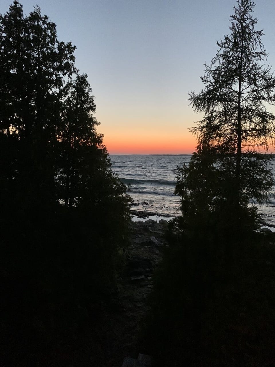 Colors after sunset, view from deck